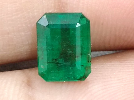 2.79ct Natural Emerald Vivid Deep Green Zambian Octagon Cut Loose Gemstone