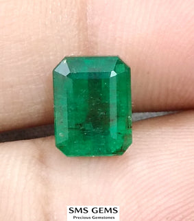 2.79ct Natural Emerald Vivid Deep Green Zambian Octagon Cut Loose Gemstone