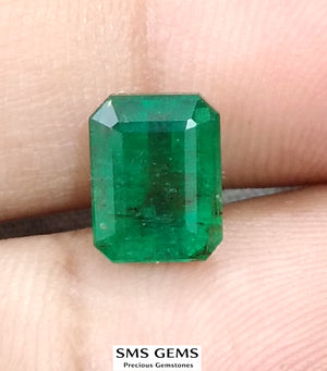 2.79ct Natural Emerald Vivid Deep Green Zambian Octagon Cut Loose Gemstone