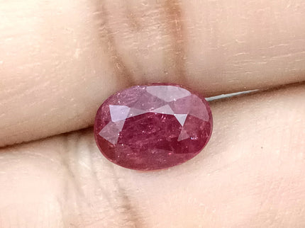 3.20ct Unheated Mozambique Natural Ruby Orchid Red SGL Certified Oval Stone