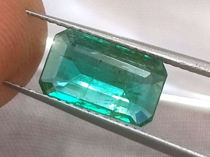 2.29ct Quality Natural Emerald, Certified Zambian Origin Octagon Cut Stone