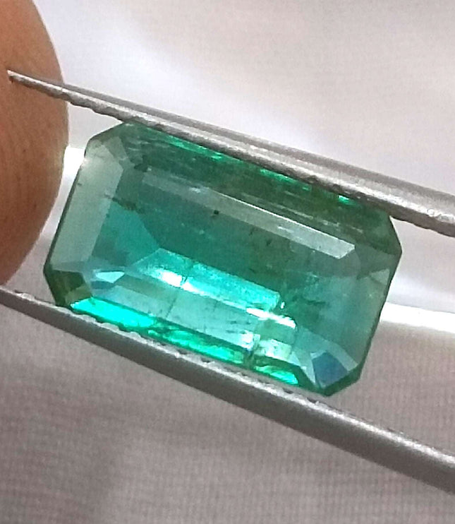 2.29ct Quality Natural Emerald, Certified Zambian Origin Octagon Cut Stone