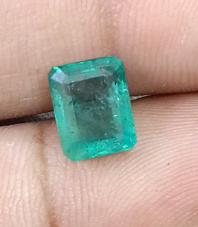 2.93ct Natural Emerald Medium Green Octagon Cut Loose Gemstone