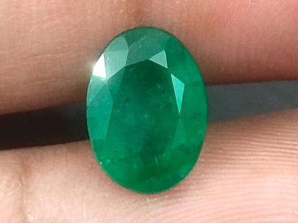 Zambian Emerald 2.41ct Certified Natural Deep Green Oval Cut Loose Stone