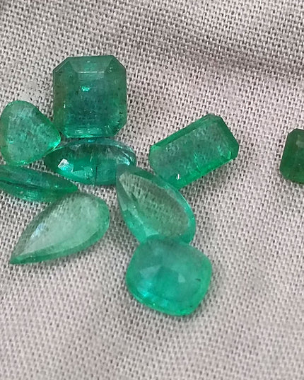 9.00ct Natural Zambian Emerald Parcel Minor Oiled Loose Gemstones