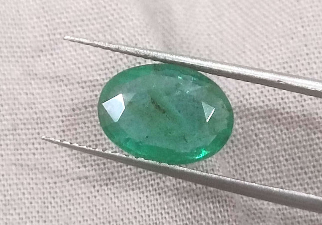2.65ct GSI USA Certified Medium Green Zambian Emerald