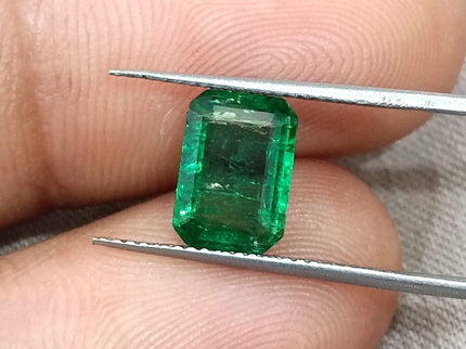 Natural Emerald 1.54ct Vivid Deep Green SGL Certified Zambian Octagon Cut Loose Gemstone