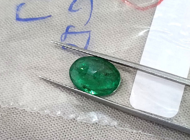 2.37ct Emerald Natural Deep Pure Green SGL Certified Oval Cut Gemstone