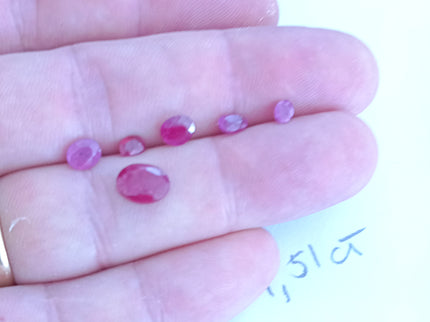 4.51ct natural ruby lot from Burma