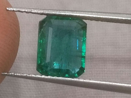 2.31ct Natural Emerald, High Quality Certified Zambian Origin Vivid Deep Green Stone