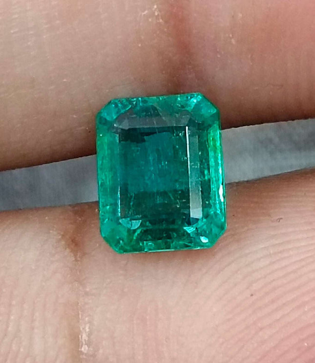 Certified 1.57ct Zambian Natural Emerald
