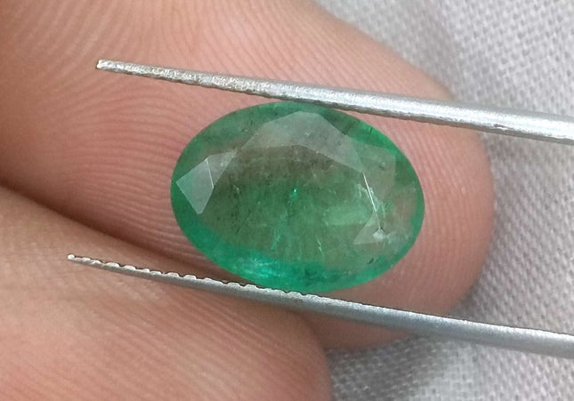 3.25ct GSI USA Certified Medium Green Zambian Emerald