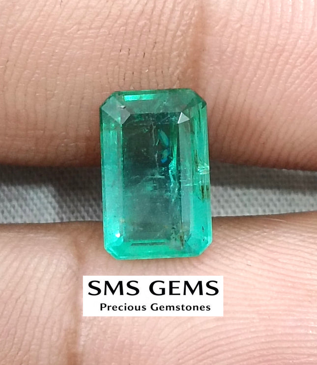 Emerald Natural 2.93ct Certified Medium Green Octagon Cut Loose Gemstone