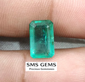 Emerald Natural 2.93ct Certified Medium Green Octagon Cut Loose Gemstone
