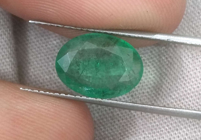 3.25ct GSI USA Certified Medium Green Zambian Emerald