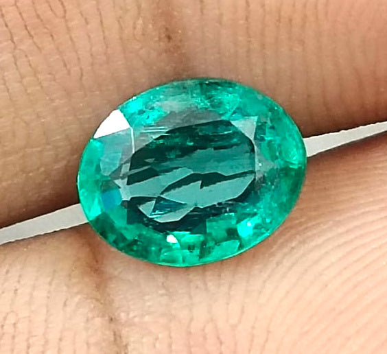 1.70ct Certified  Natural Zambian Emerald Stone