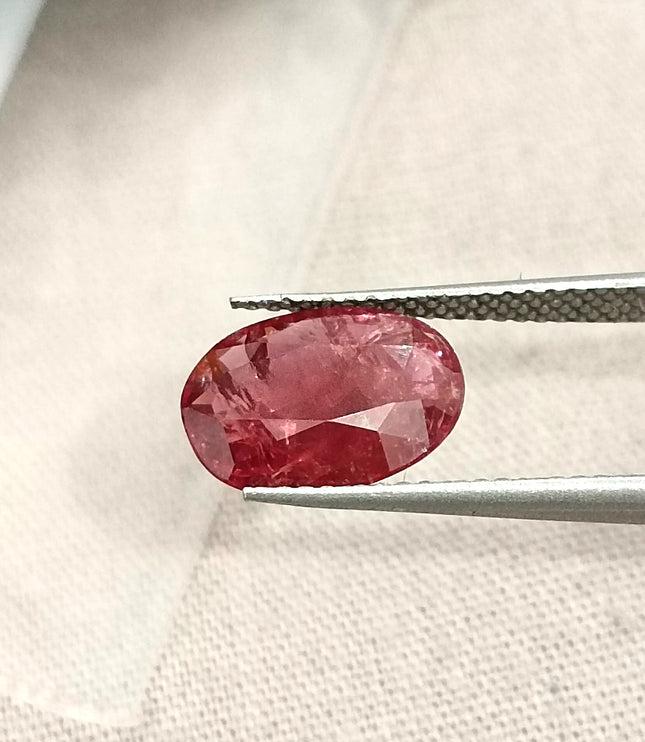 2.59ct Unheated Natural Ruby Mozambique SGL Certified Wine Red Oval Loose Gemstone