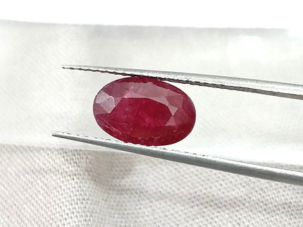 2.12ct Natural Ruby Unheated Mozambique SGL Certified Rasberry Red Oval Cut Loose Gemstone