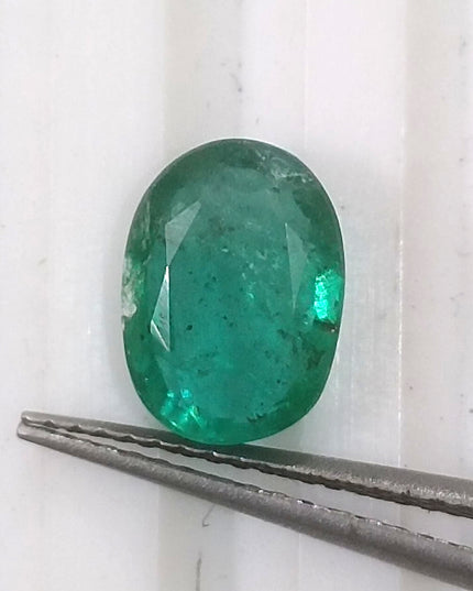 1.87ct GSI USA Certified Medium Deep Green Zambian Emerald Minor Oiled Loose Gemstone