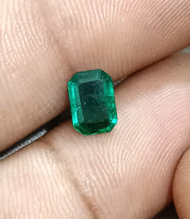Natural Emerald 1.04ct SGL Certified Zambian Deep Green Minor Oiled Octagon Cut Loose Gemstone