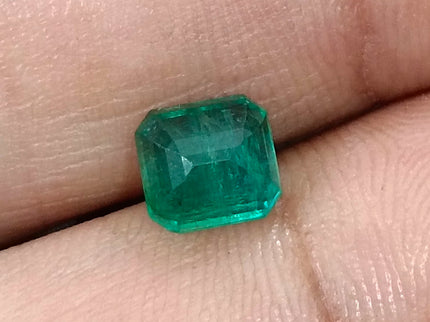Zambian Emerald 1.87ct Natural Certified Deep Green Octagon Cut Gemstone