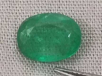 Zambian Emerald 2.34ct Certified Natural Vivid Green Oval Cut Loose Gemstone