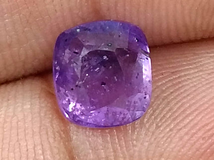3.89ct Purple Sapphire, Certified Natural Unheated Sri Lanka Origin Cushion Cut Loose Gemstone