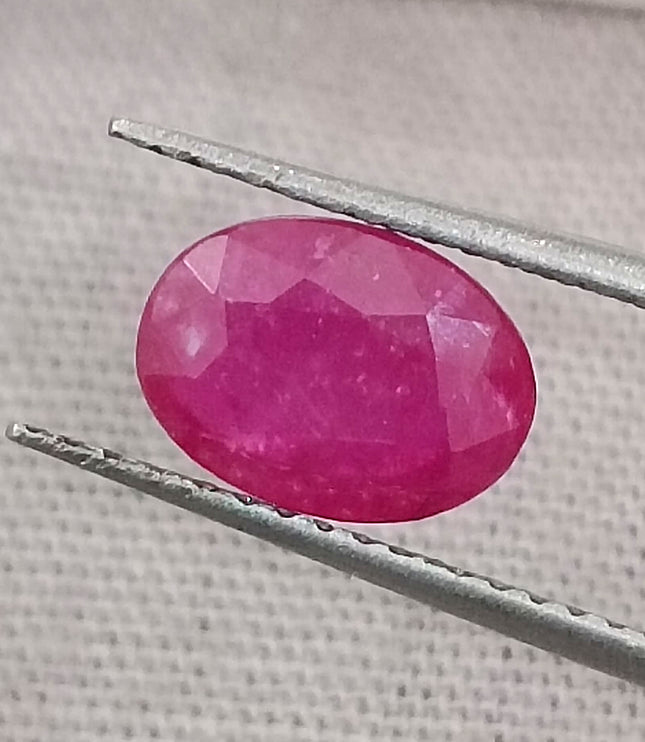 GSI Certified 1.50ct Mozambique Ruby, Natural Untreated Gemstone