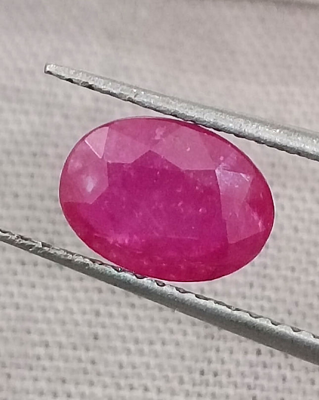 GSI Certified 1.50ct Mozambique Ruby, Natural Untreated Gemstone