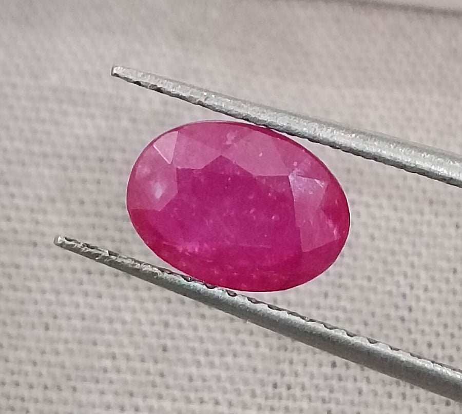 GSI Certified 1.50ct Mozambique Ruby, Natural Untreated Gemstone