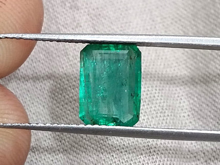 Natural Emerald 2.08ct Medium Green Zambian SGL Certified Octagon Cut Minor Oiled Loose Gemstone