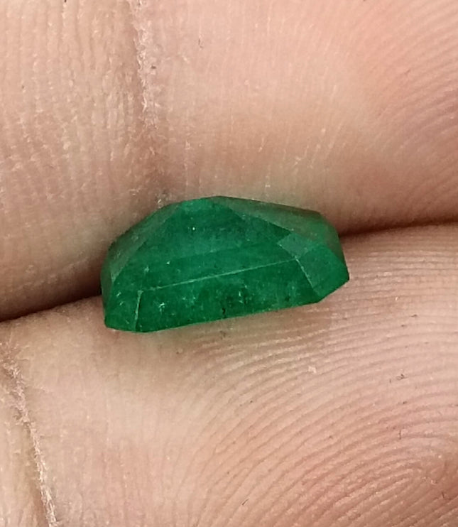 Zambian Emerald 2.47ct Medium Deep Pure Green Certified Natural Loose Gemstone