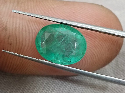 SALE! Natural Emerald 2.76ct Certified Oval Cut Medium Light Green Loose Gemstone