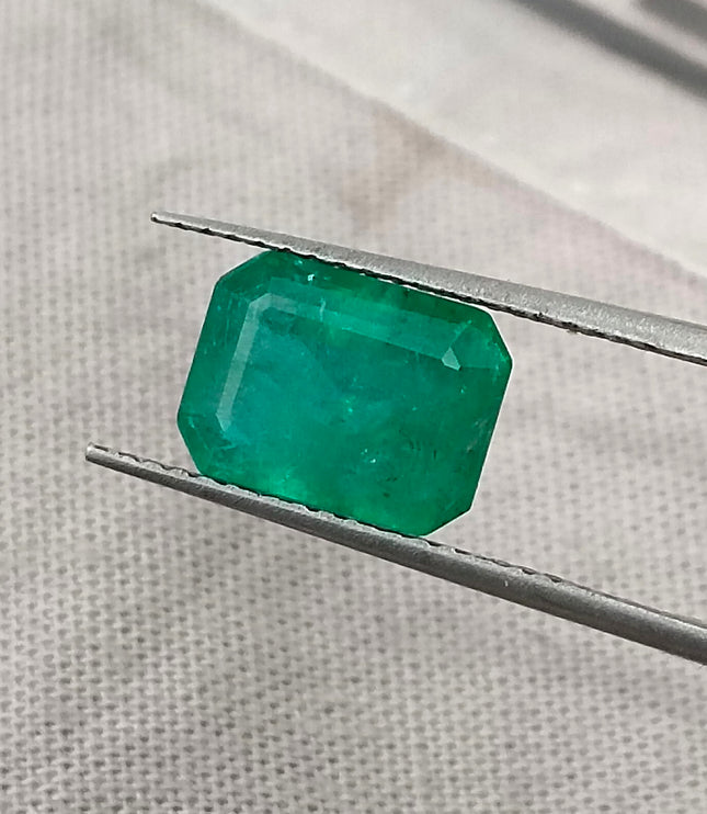 Zambian Emerald 2.23ct Certified Natural Medium Deep Green Octagon Cut Loose Gemstone