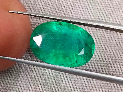 Swat Emerald 3.60ct Vivid Deep Green Natural Oval Cut Loose Gemstone