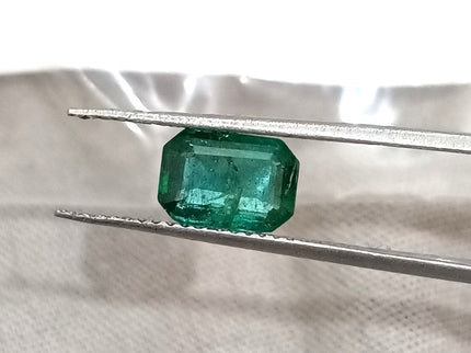 Natural Emerald 1.04ct SGL Certified Zambian Deep Green Minor Oiled Octagon Cut Loose Gemstone