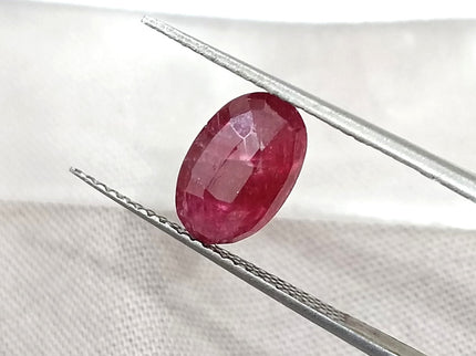 2.12ct Natural Ruby Unheated Mozambique SGL Certified Rasberry Red Oval Cut Loose Gemstone