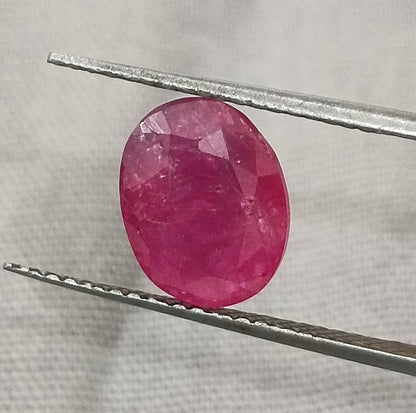 2.72ct African Ruby Certified By GSI, Natural Untreated Gemstone