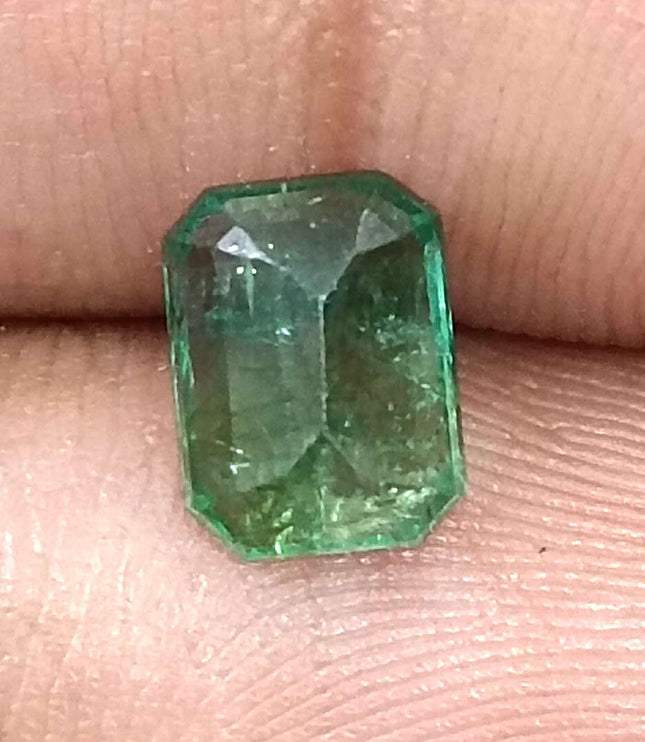 Certified 1.62ct Natural Zambian Emerald