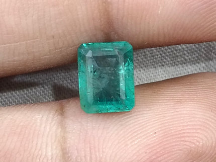 2.93ct Natural Emerald Medium Green Octagon Cut Loose Gemstone