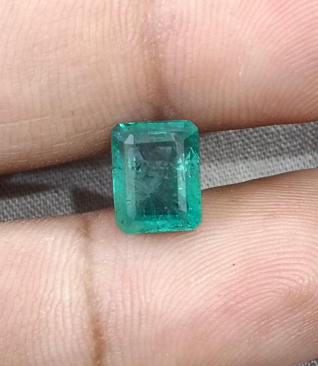 2.93ct Natural Emerald Medium Green Octagon Cut Loose Gemstone