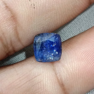 3.44ct Certified  Blue Ceylon Sapphire, Natural Only Heat Earth Mined Gemstone.