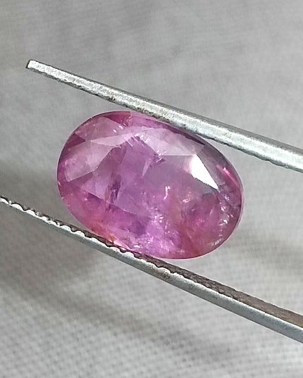 GSI Certified Pink Purple Sapphire, Natural Untreated Gemstone