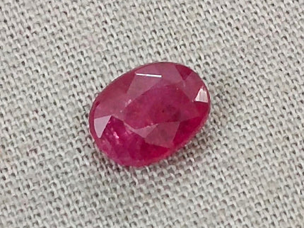 Mozambique Ruby 1.53ct Certified Natural Red Oval Cut Unheated Loose Stone