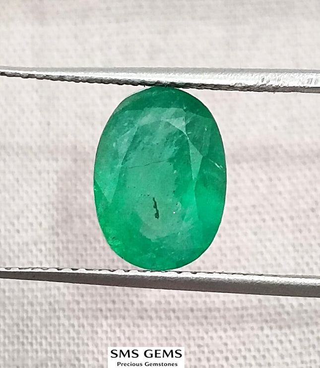 2.26ct Emerald Natural Medium Velvet Green Oval Cut Loose Gemstone