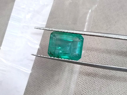 Natural Emerald 2.65ct SGL Certified Zambia Sea Green Octagon Cut Minor Oiled Gemstone