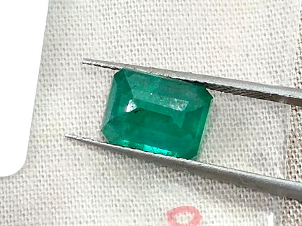2.20ct Natural Emerald GSI Certified Deep Green Octagon Cut Loose Gemstone