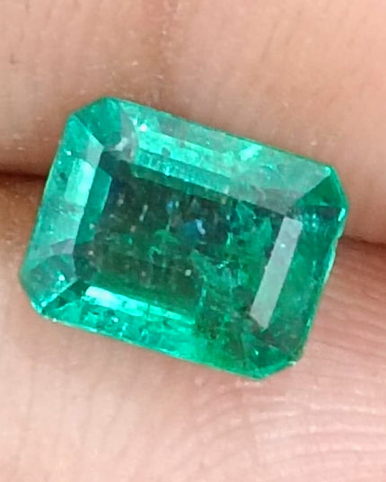 1.27ct Quality Natural Zambian Emerald Stone Deep green Gemstone