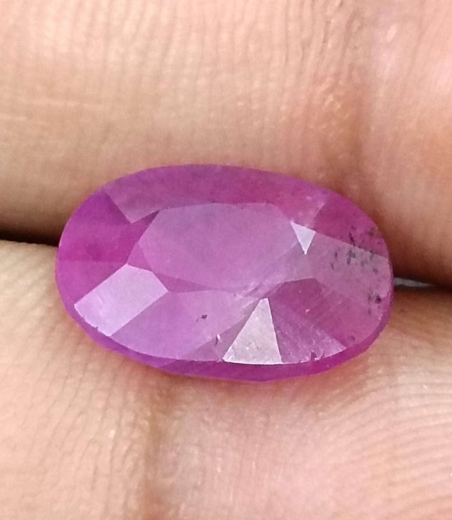 African Ruby 4.73ct Untreated Oval Cut Loose Gemstone