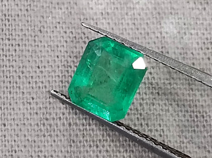 Panjshir Emerald 1.07ct Natural Certified Neon Green Emerald Cut Loose Gemstones